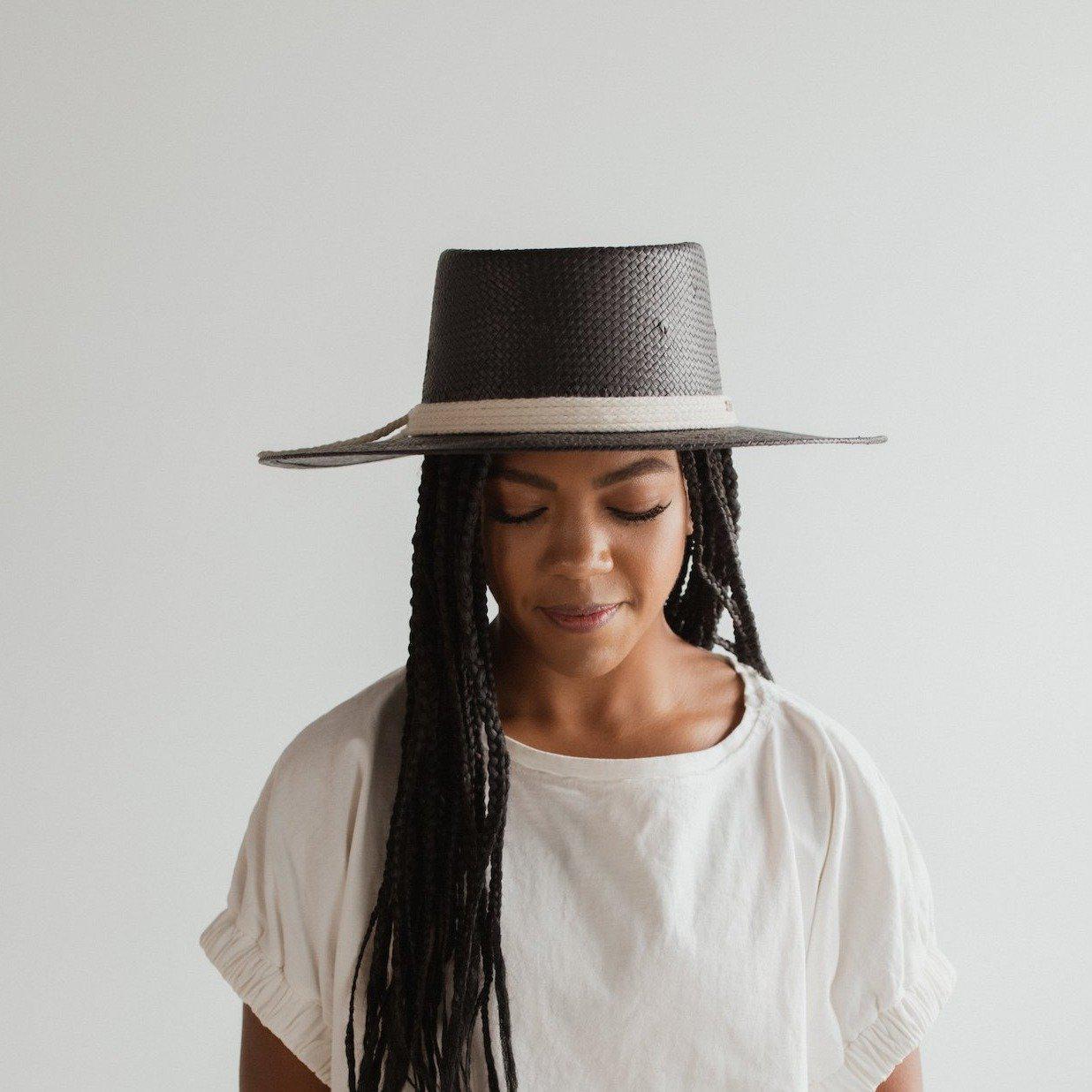 Bre Black - Stiff Straw Pork Pie Hat | Gigi Pip display picture 1