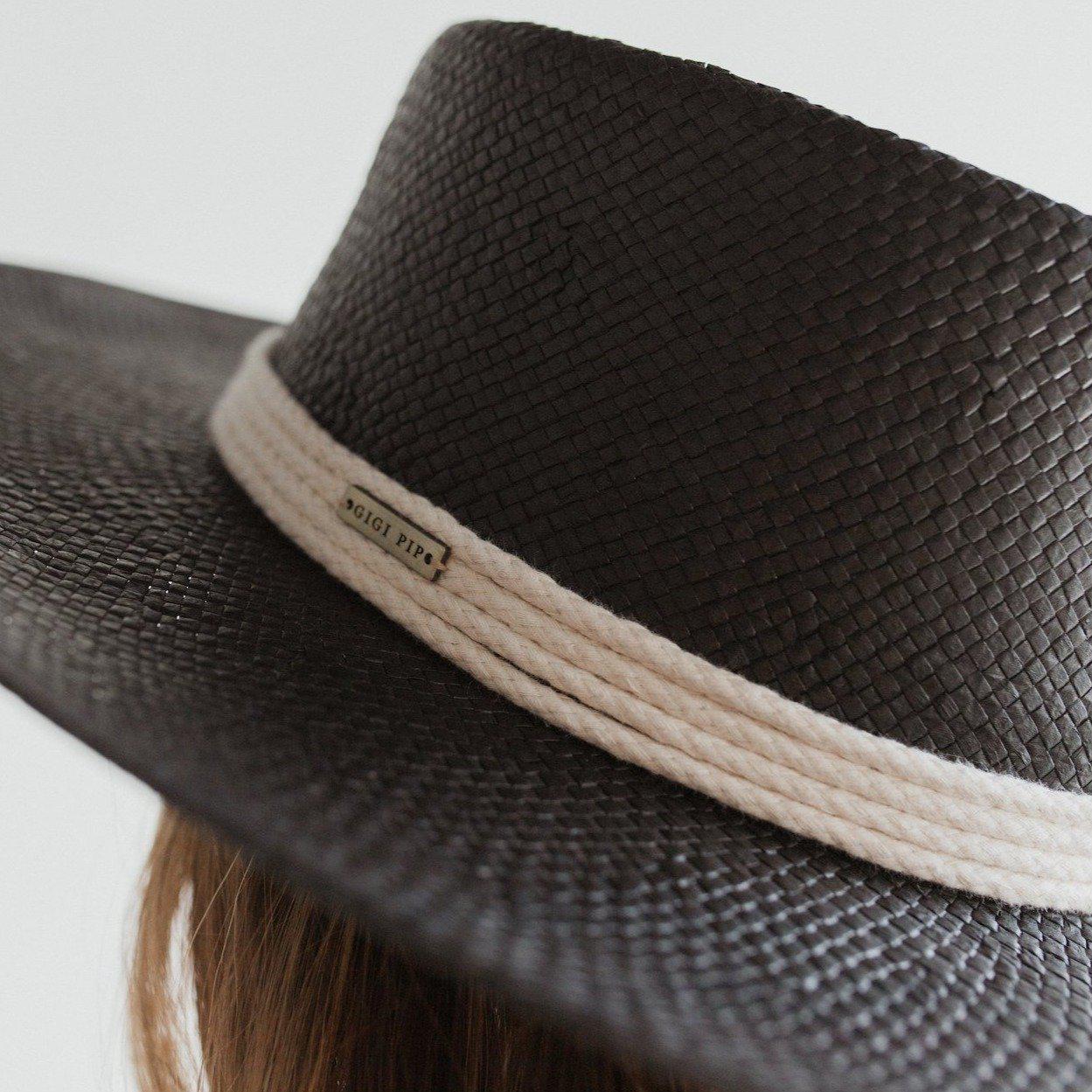 Bre Black - Stiff Straw Pork Pie Hat | Gigi Pip