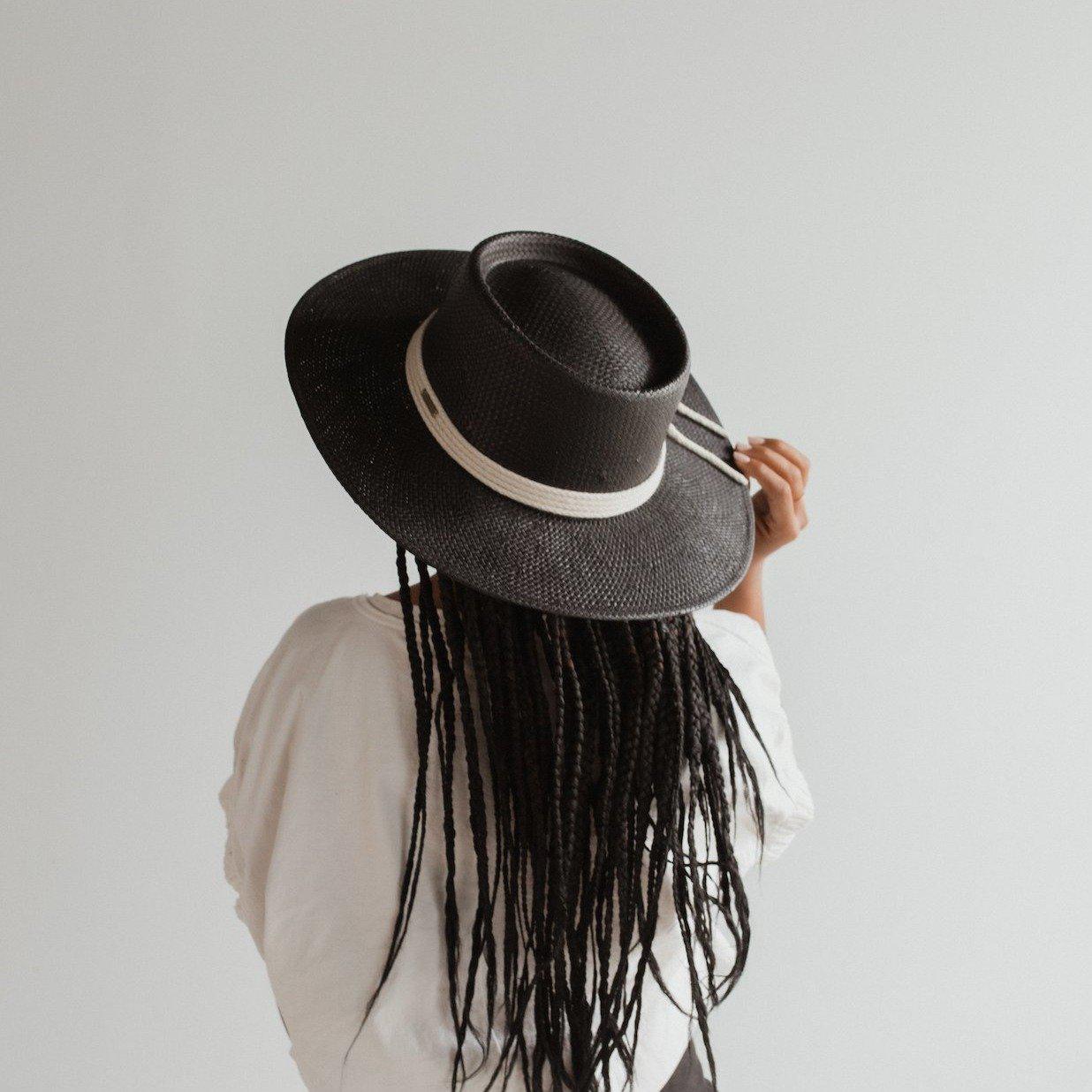 Bre Black - Stiff Straw Pork Pie Hat | Gigi Pip