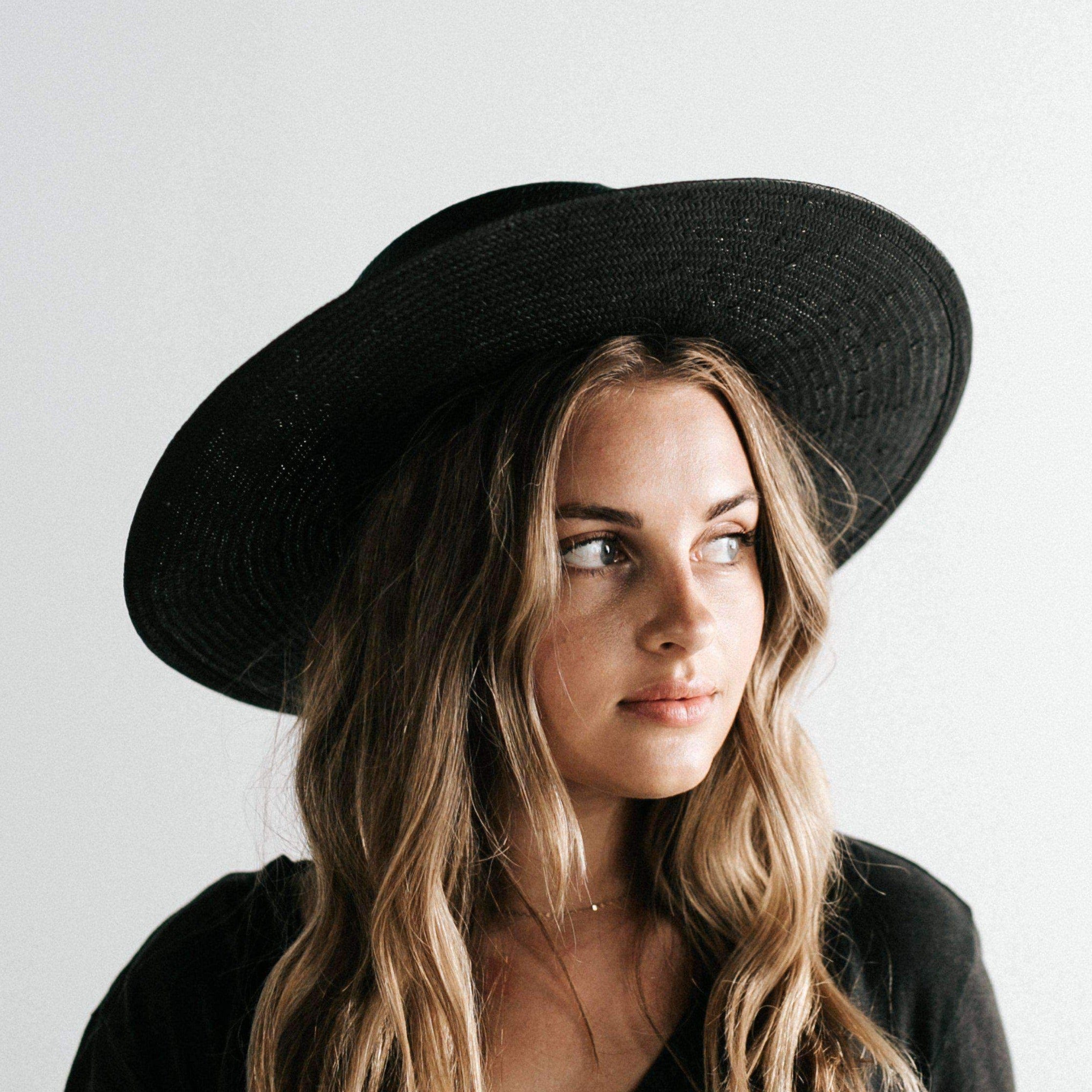 GIGI PIP BRE STRAW PORK RIVER SAGUARO GUATEMALAN PIE HAT Bre Black - Stiff Straw Pork Pie Hat | Gigi Pip main image 2