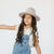 Gigi Pip felt hats for kids - Wes Kids Fedora - classic tall fedora crown with a stiff, flat brim [ivory]