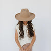 Gigi Pip felt hats for kids - Maude Kids Pencil Brim - curved crown with a stiff, wide brim with pencil rolled up edge [tan]