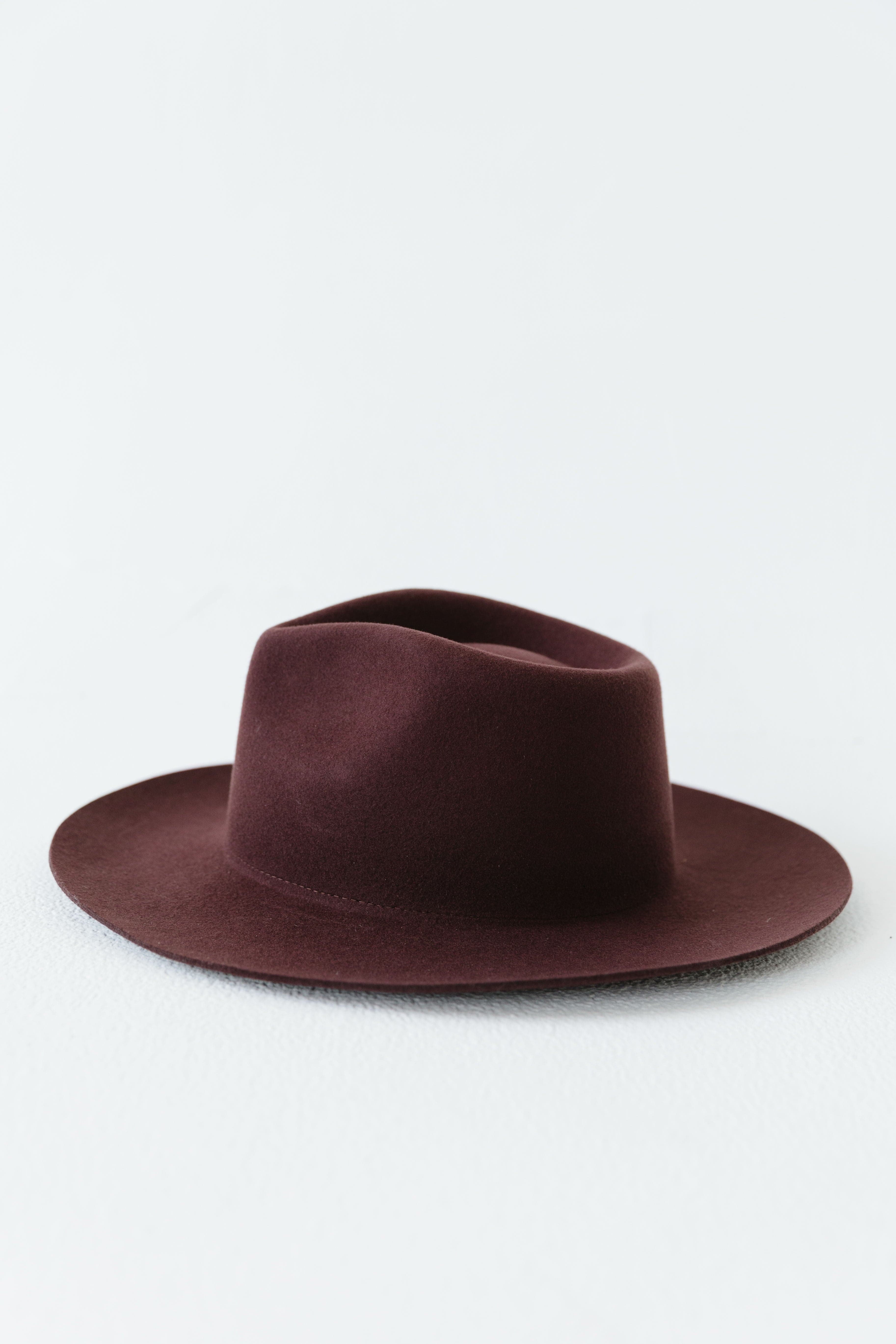 Gigi Pip Zephyr Rancher Dark Cherry Sz 61 Australian Wool Boomerang LLC | Epoch Wool Outback Hat ? Epoch Western  main image 4