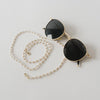 Gigi Pip sunglasses for women - Mini Pearl Strap - gold + faux pearl metal removable chain strap for sunglasses [gold]