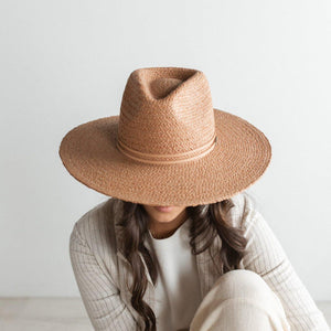 Straw Hats Camila Fedora - Rust - BLEMISHED 55 XS / Rust