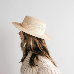 Straw Hats Brae Straw Boater - BLEMISHED 57 S/M / Natural
