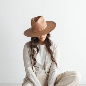 Straw Hats Camila Fedora - Rust - BLEMISHED 57 S/M / Rust