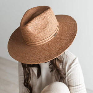 Straw Hats Camila Fedora - Rust - BLEMISHED 59 M/L / Rust