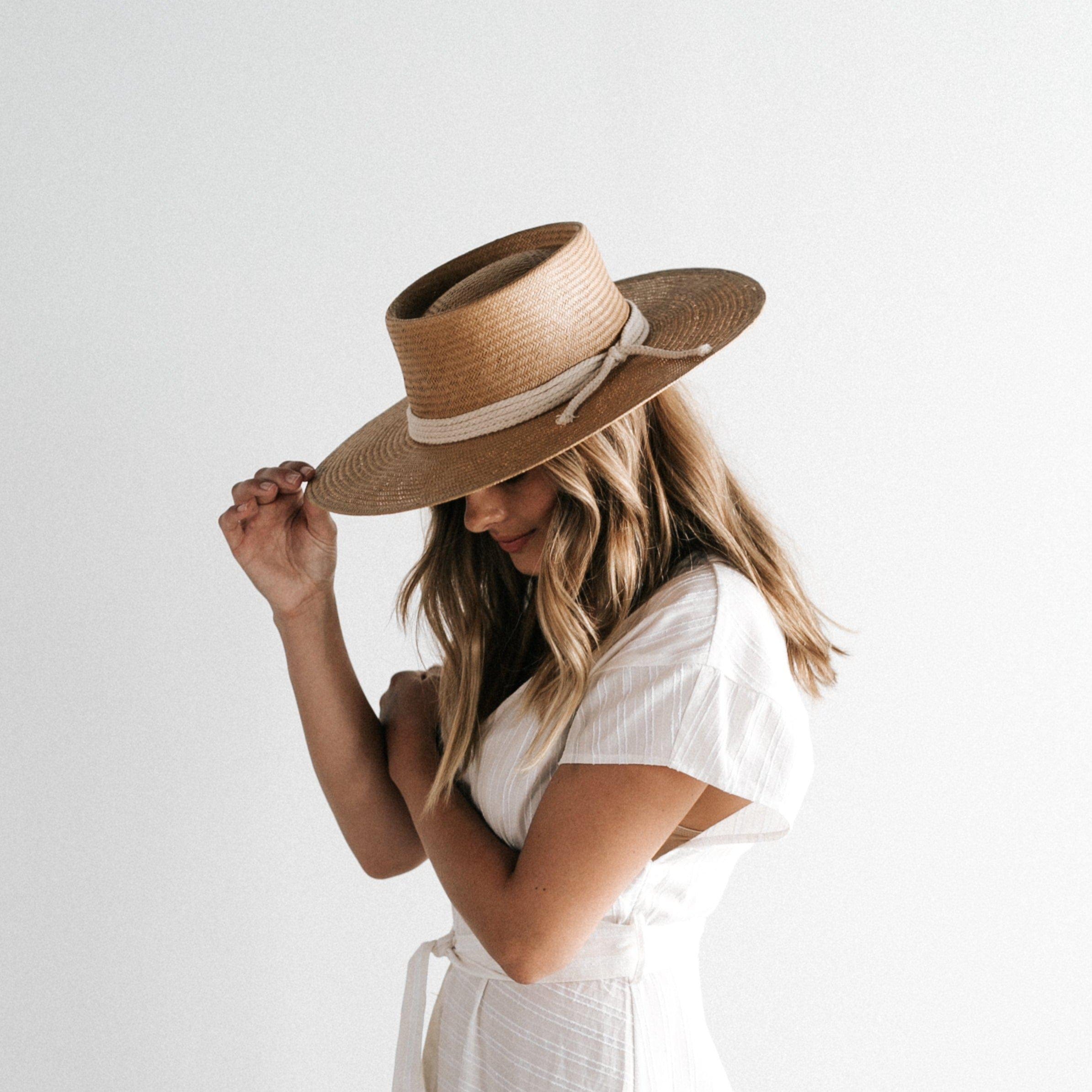 Bre - Natural Stiff Straw Pork Pie Hat | Gigi Pip display picture 3