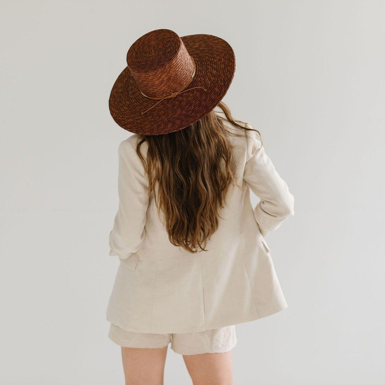 NWT GIGI PIP Capri 100% Straw Hat Size 57/Medium Capri Medium- Brown BLEMISHED main image 2