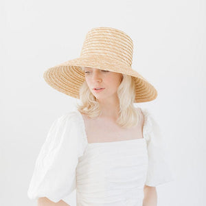 Straw Hats Jolie Boater - Natural BLEMISHED