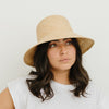 Gigi Pip straw hats for women - Jude Packable Hat - dome crown with an a-line brim made of relaxed raffia straw, includes a removable custom-dyed fabric band for, packable hat without compromising shape or quality [natural]
