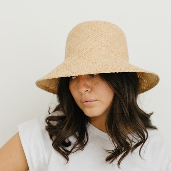 GIGI PIP NWT Jude Packable raffia bucket sun hat Wide-Brim size 59 medium large Jude Packable Hat - Natural BLEMISHED main image 2