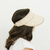 Gigi Pip straw hats for women - Eliza Visor - two-toned paper straw visor tightly woven in a diamond pattern, with canvas trim [natural/cream]