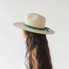 Gigi Pip hat bands + trims for women's hats - Thick Rope Band - 100% cotton/polyester triple layer thick rope band featuring the Gigi Pip logo metal bar and a knot in the back [fern]