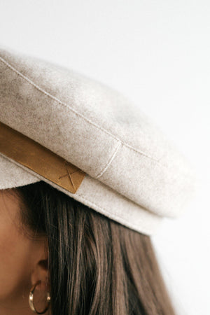 Women's Cap James - Felt Cap with Genuine Leather Band BLEMISHED