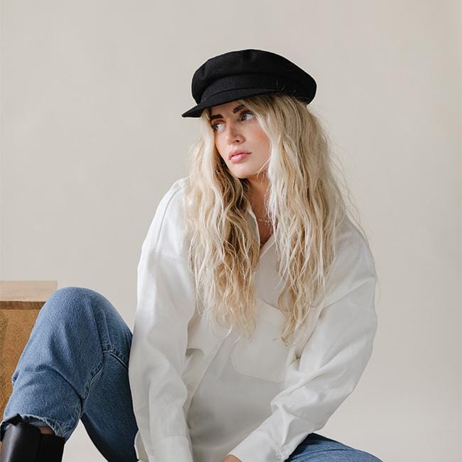 Classic Linen Women's Newsboy Cap Hat GIGI PIP